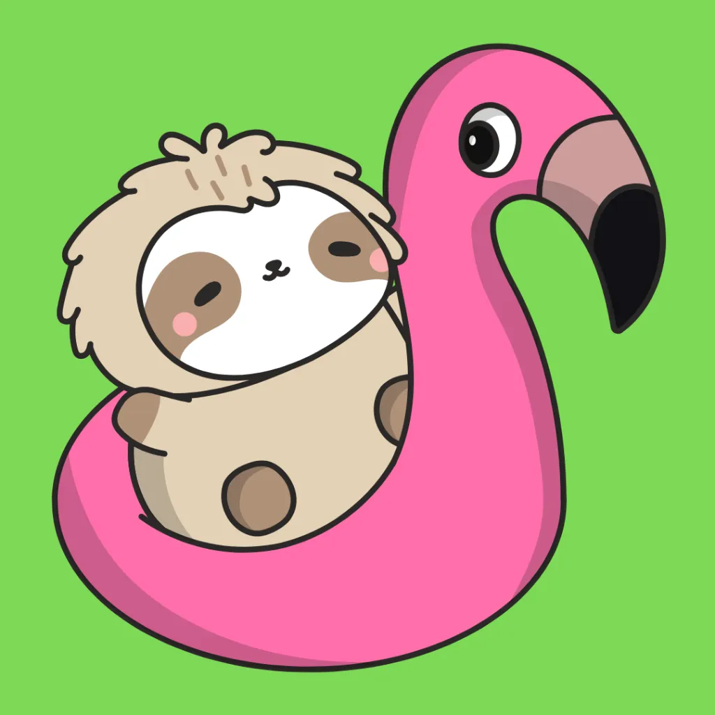 Luiaard flamingo.webp