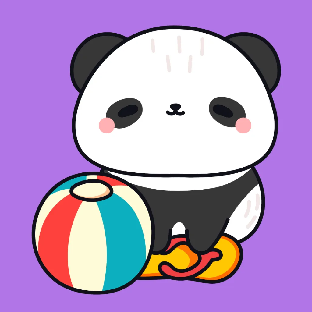 Panda strandbal.webp
