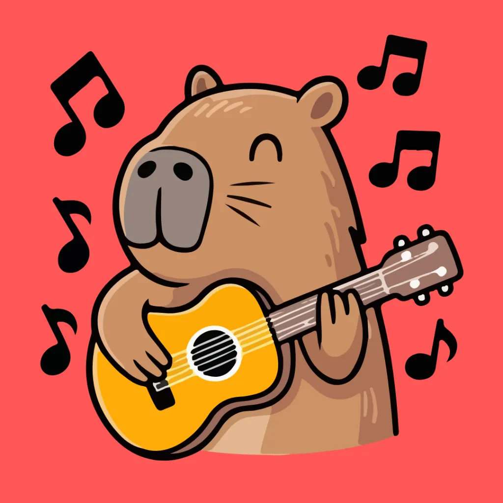 Capibara gitaar.webp