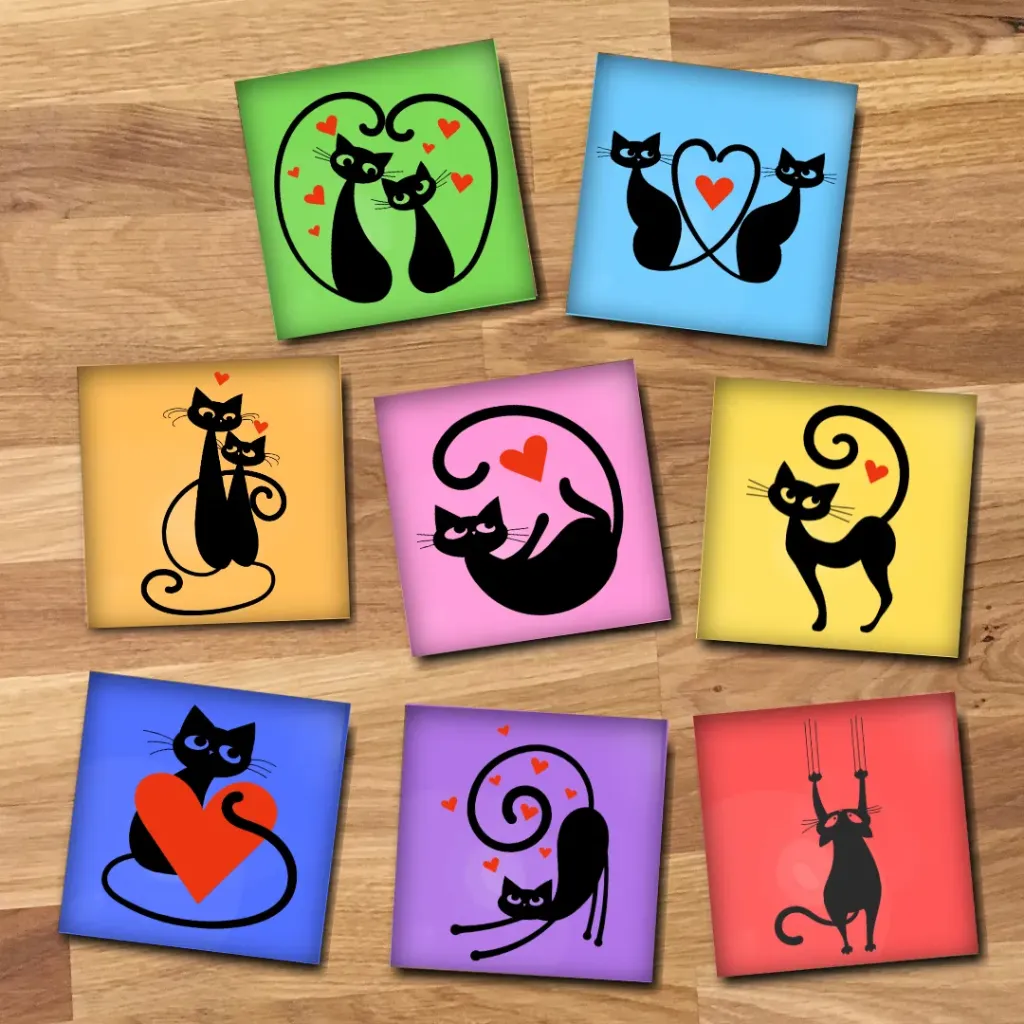 Katten (8 varianten) (Love is in the air 1, rood)