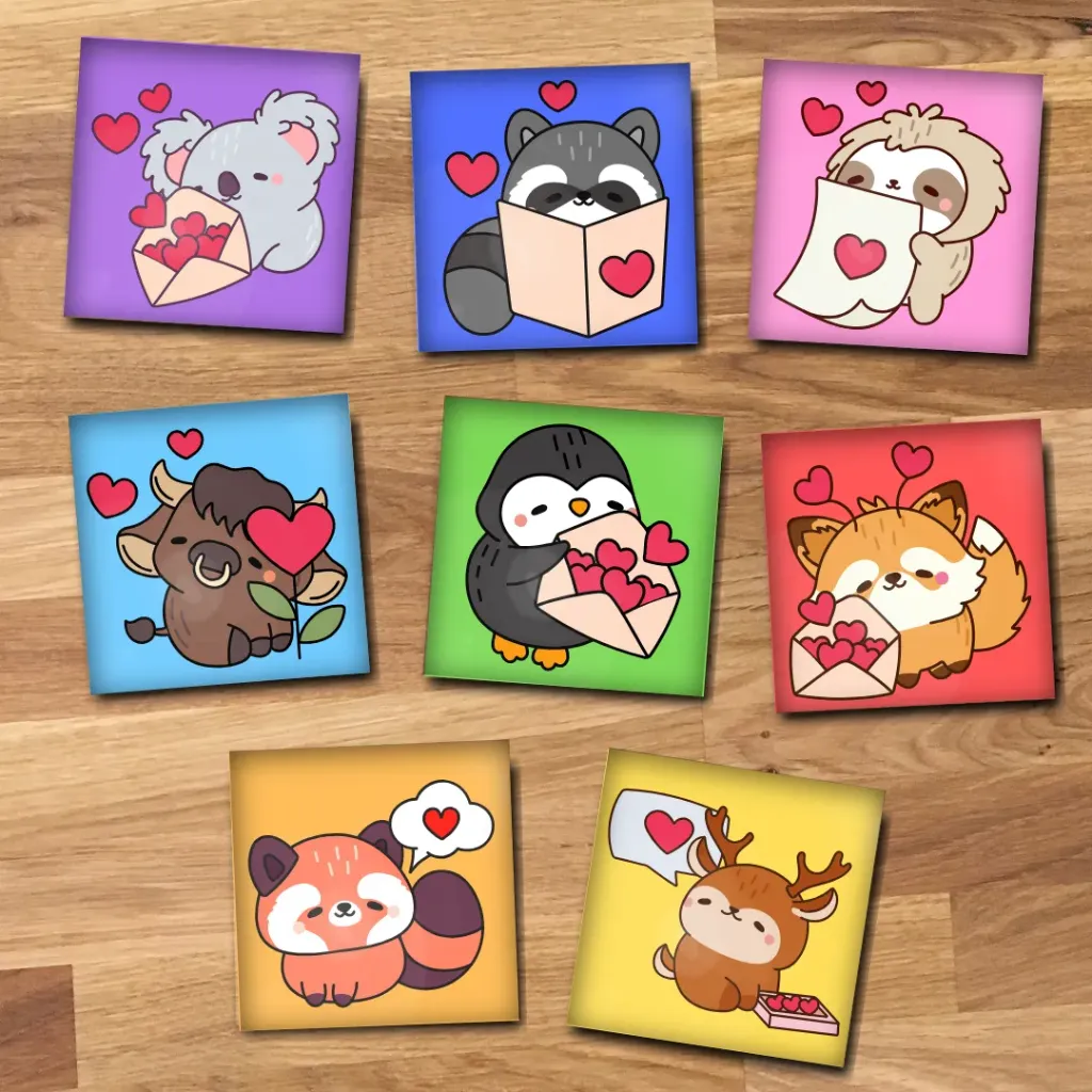 ❤️ Valentijn ❤️ (34 varianten) (alle 8, rood)