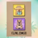 🌴 Wenskaartjes met magneten 'Fijne zomer!'🌅