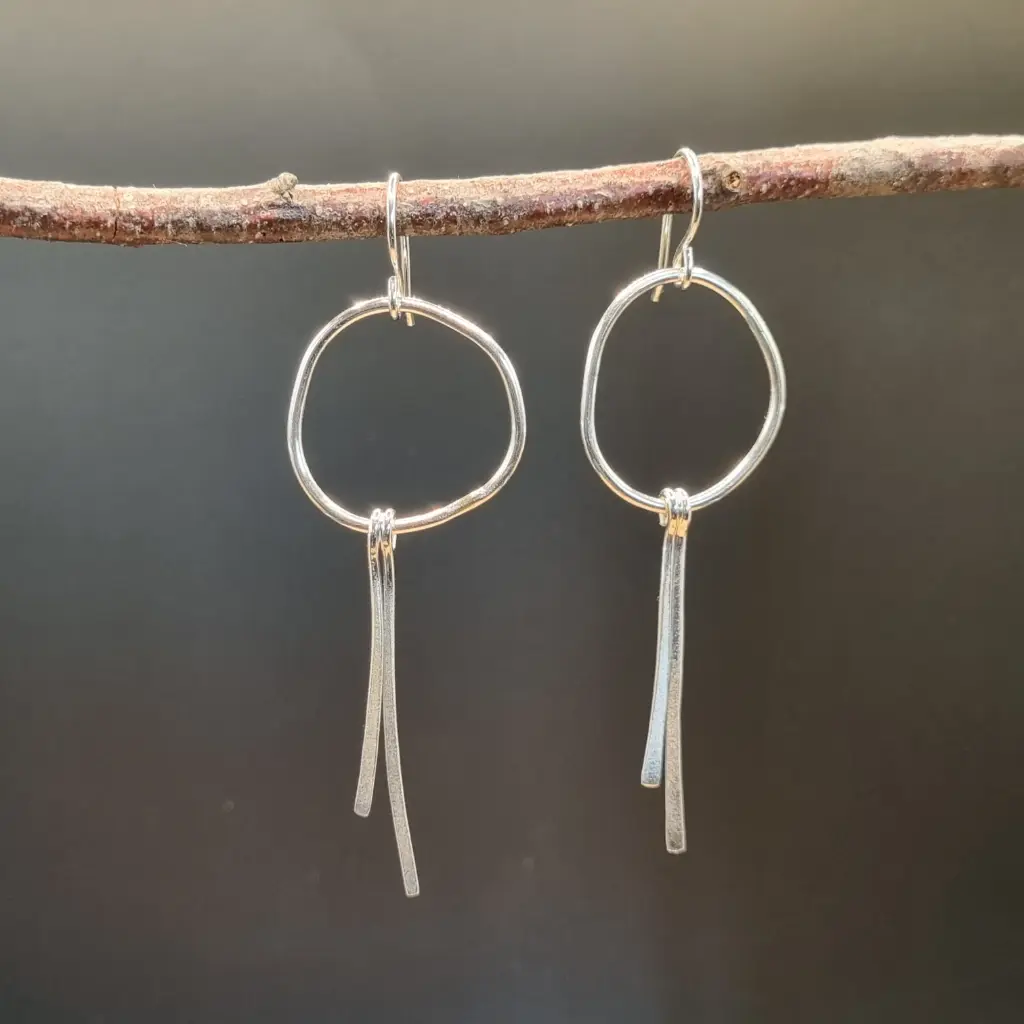 Oorbellen rond met staafjes