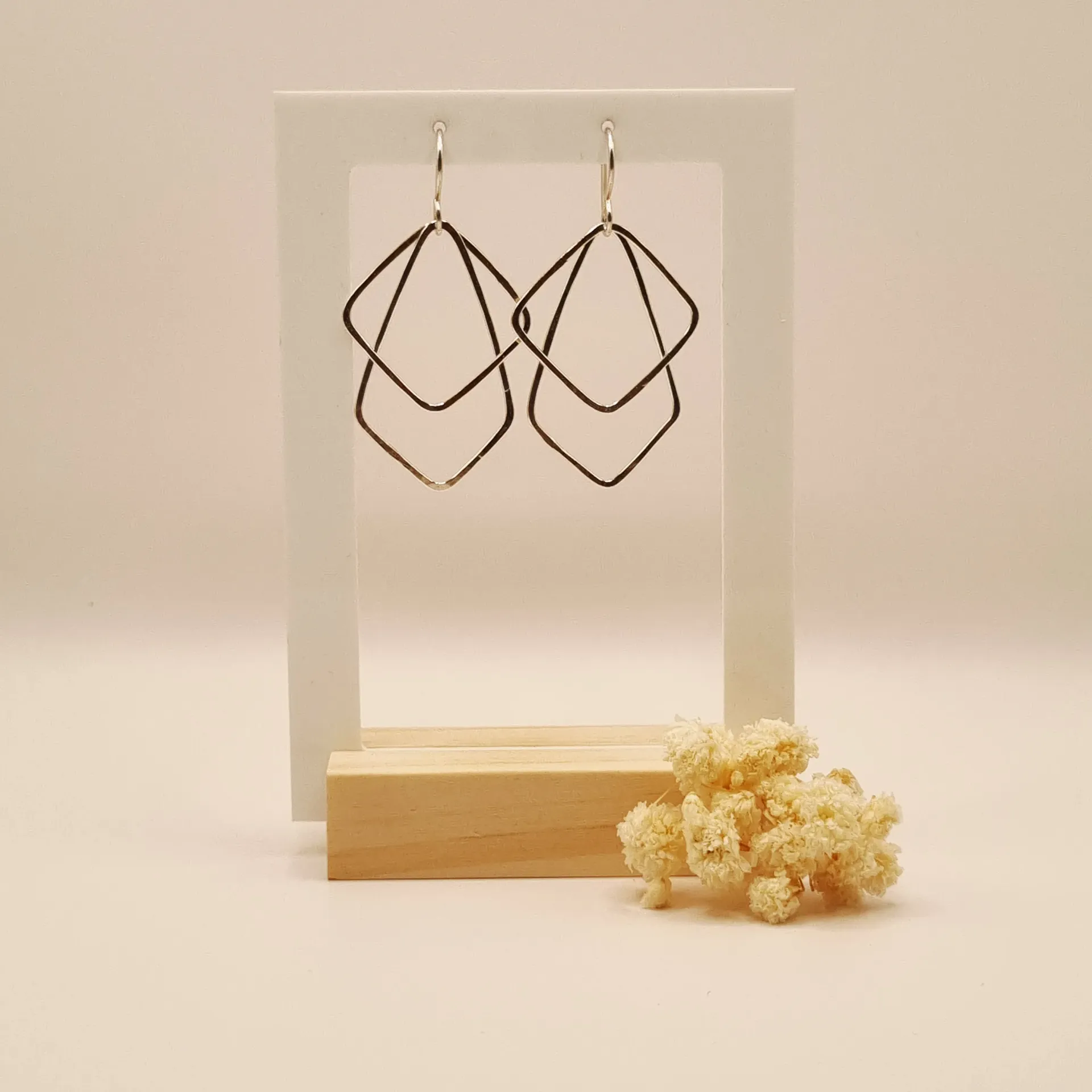 Oorbellen 'Squares & diamonds'