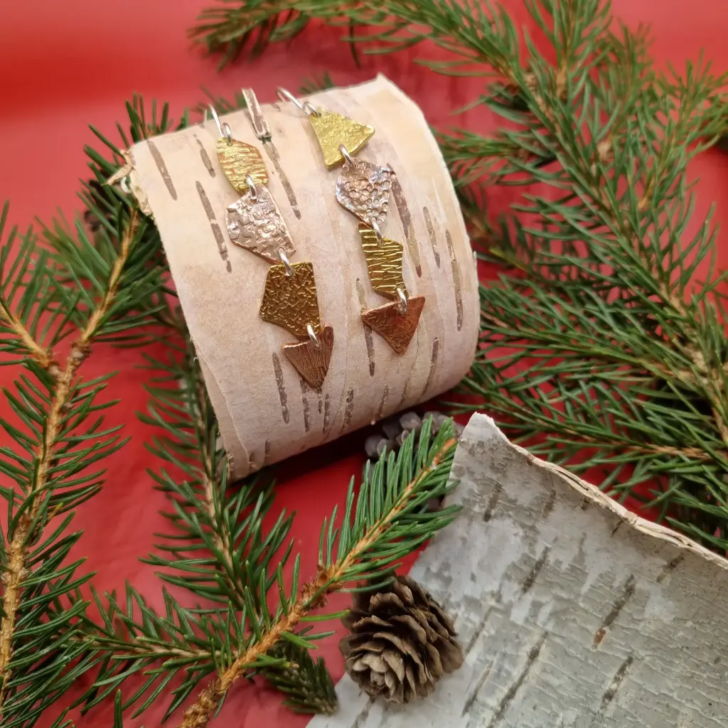 Oorbellen 'Copper 'n brass N°2'